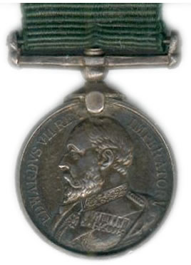 Colonial Auxiliary Forces Long Service Medal, King Edward VII, 1902 - 1910
