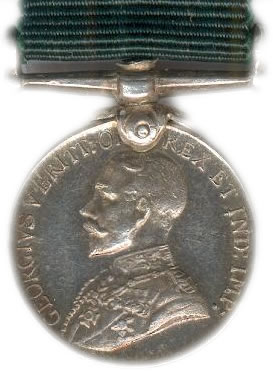 Colonial Auxiliary Forces Long Service Medal, King George V, 1910 - 1930