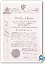 A Field Battery Freedom of Entry to the City of Sydney on 26th January 1971