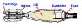 Cutaway 3-inch mortar bomb